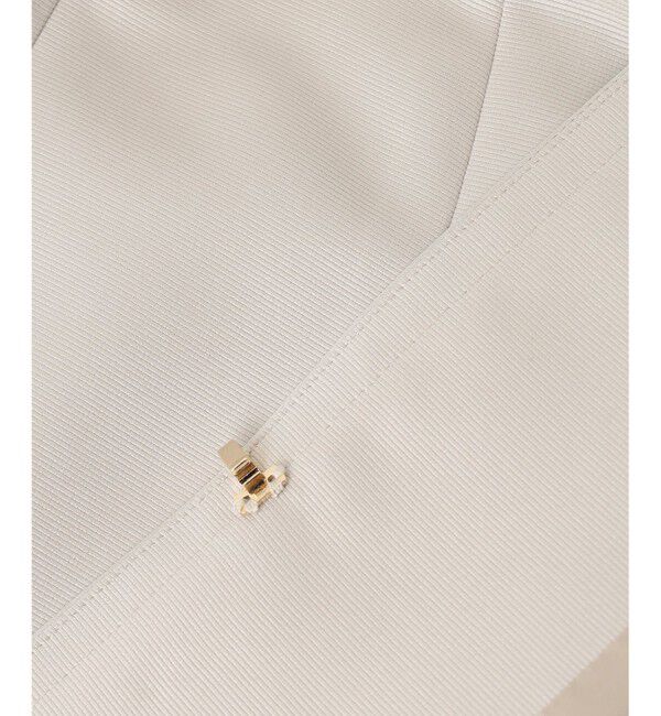 自由区「【洗える】グログランノーカラー ジャケット」|ノーカラージャケット|