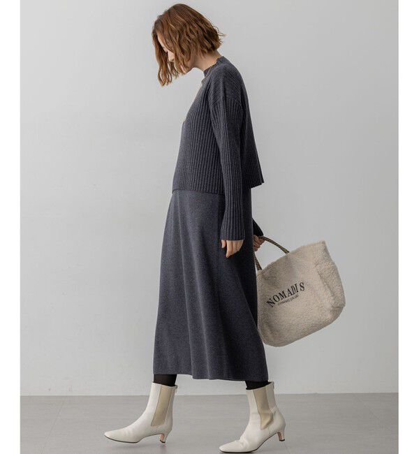 23区「【洗える】レイヤードニットツイン ワンピース」|ワンピース|