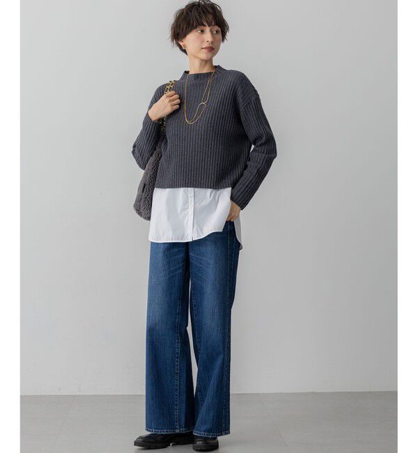 23区「【洗える】レイヤードニットツイン ワンピース」|ワンピース|