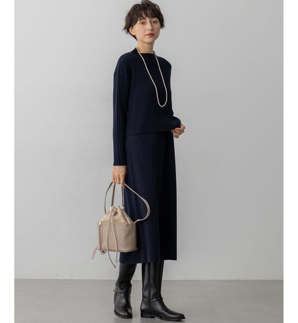 23区「【洗える】レイヤードニットツイン ワンピース」|ワンピース|