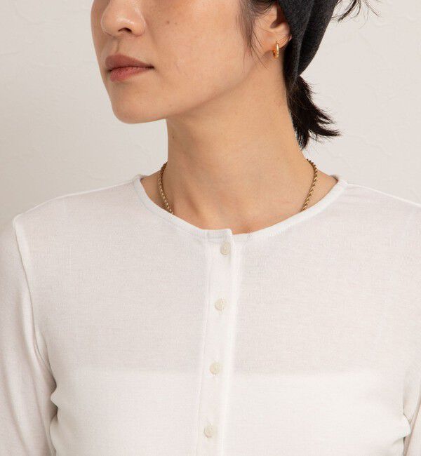 NOLLEY'S「【MAQWEL/マクウェル】リブクルーネックカーディガン」|カーディガン|