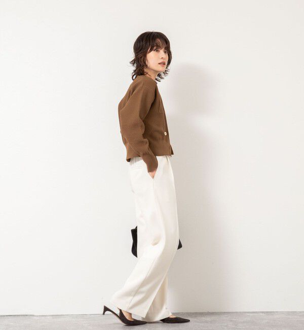 NOLLEY'S「ウォッシャブルウール調愛されセミワイドパンツ」|その他|