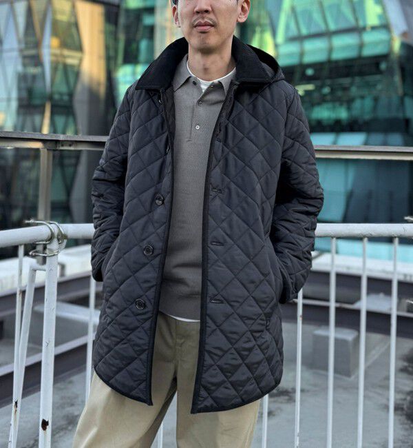 NOLLEY'S goodman「【Traditional weatherwear】別注 DERBY HOOD キルティングジャケット 25AW」|ブルゾン・スタジャン|ネイビー