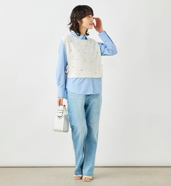 NOLLEY'S「《手洗い可能》ビジュー付ベスト」|ベスト・ジレ|