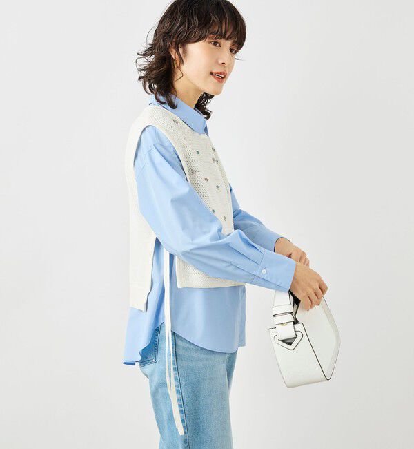 NOLLEY'S「《手洗い可能》ビジュー付ベスト」|ベスト・ジレ|