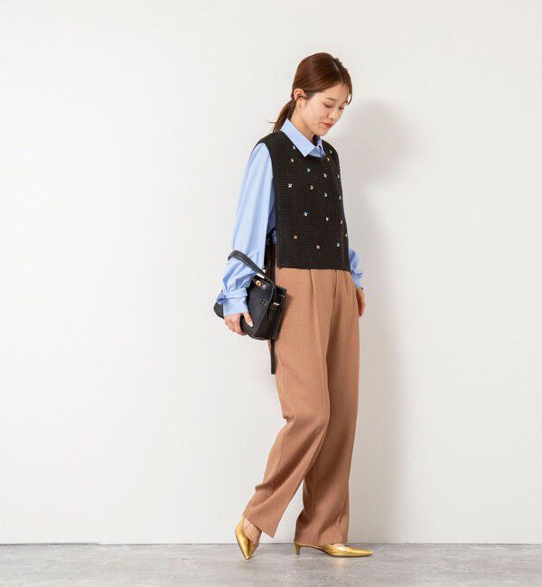 NOLLEY'S「《手洗い可能》ビジュー付ベスト」|ベスト・ジレ|