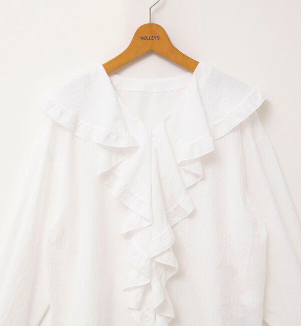 NOLLEY'S「ウォッシャブルラッフルカラーブラウス」|シャツ・ブラウス|