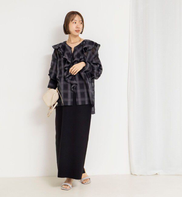 NOLLEY'S「ウォッシャブルラッフルカラーブラウス」|シャツ・ブラウス|