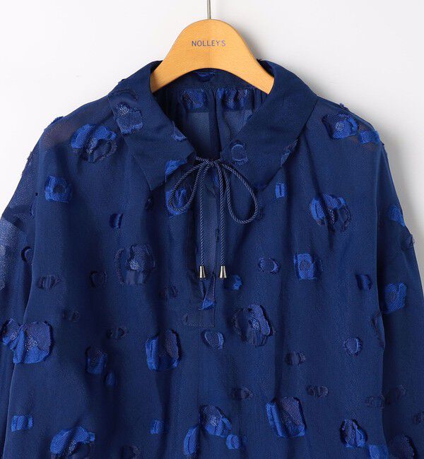 NOLLEY'S「《セットアップ対応》【KIRYU】MIXウォッシャブルフラワー柄ウォッシャブルジャガードブラウス」|シャツ・ブラウス|