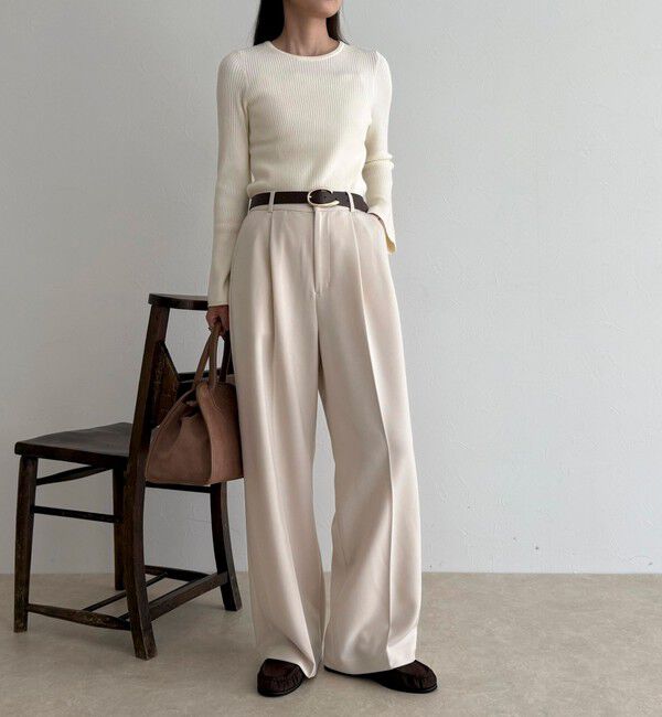 fredy emue「袖スリットリブニットプルオーバー」|ニット・セーター|