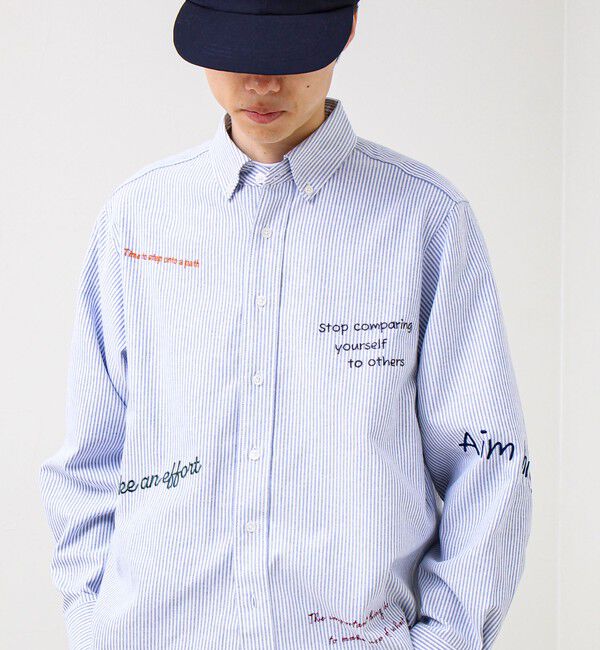 GLOSTER「【気分を上げるフレーズ】ポジティブメッセージシャツ パート2」|シャツ・ブラウス|