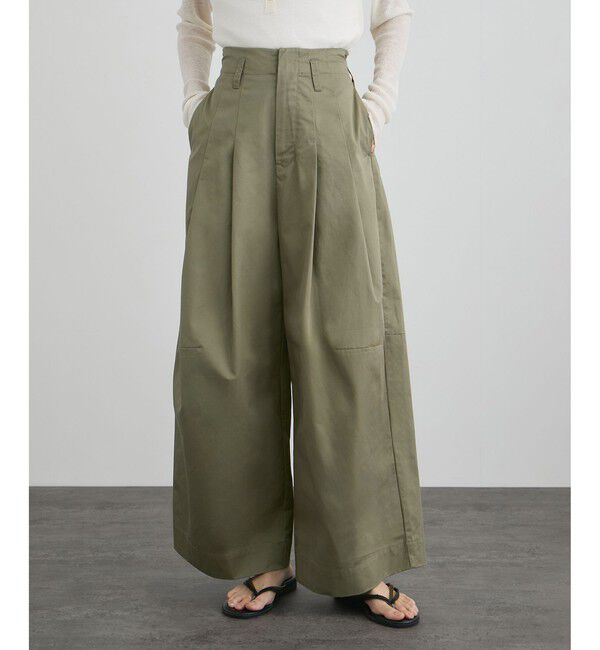 SALON adam et rope'「【WEB限定】コットンツイルワイドフォルムパンツ / 新色追加」|チノ|