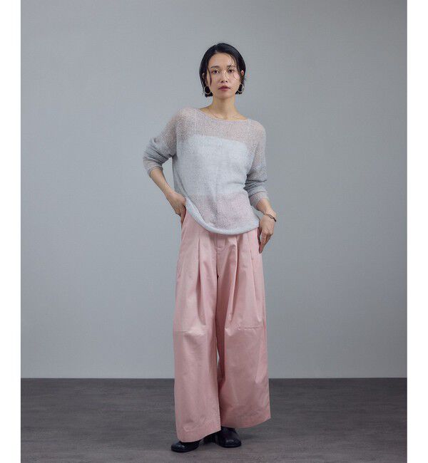 SALON adam et rope'「【WEB限定】コットンツイルワイドフォルムパンツ / 新色追加」|チノ|