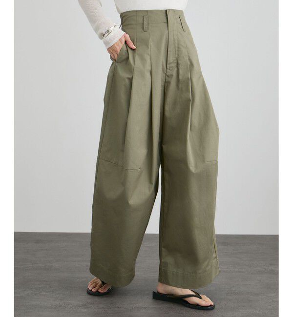 SALON adam et rope'「【WEB限定】コットンツイルワイドフォルムパンツ / 新色追加」|チノ|