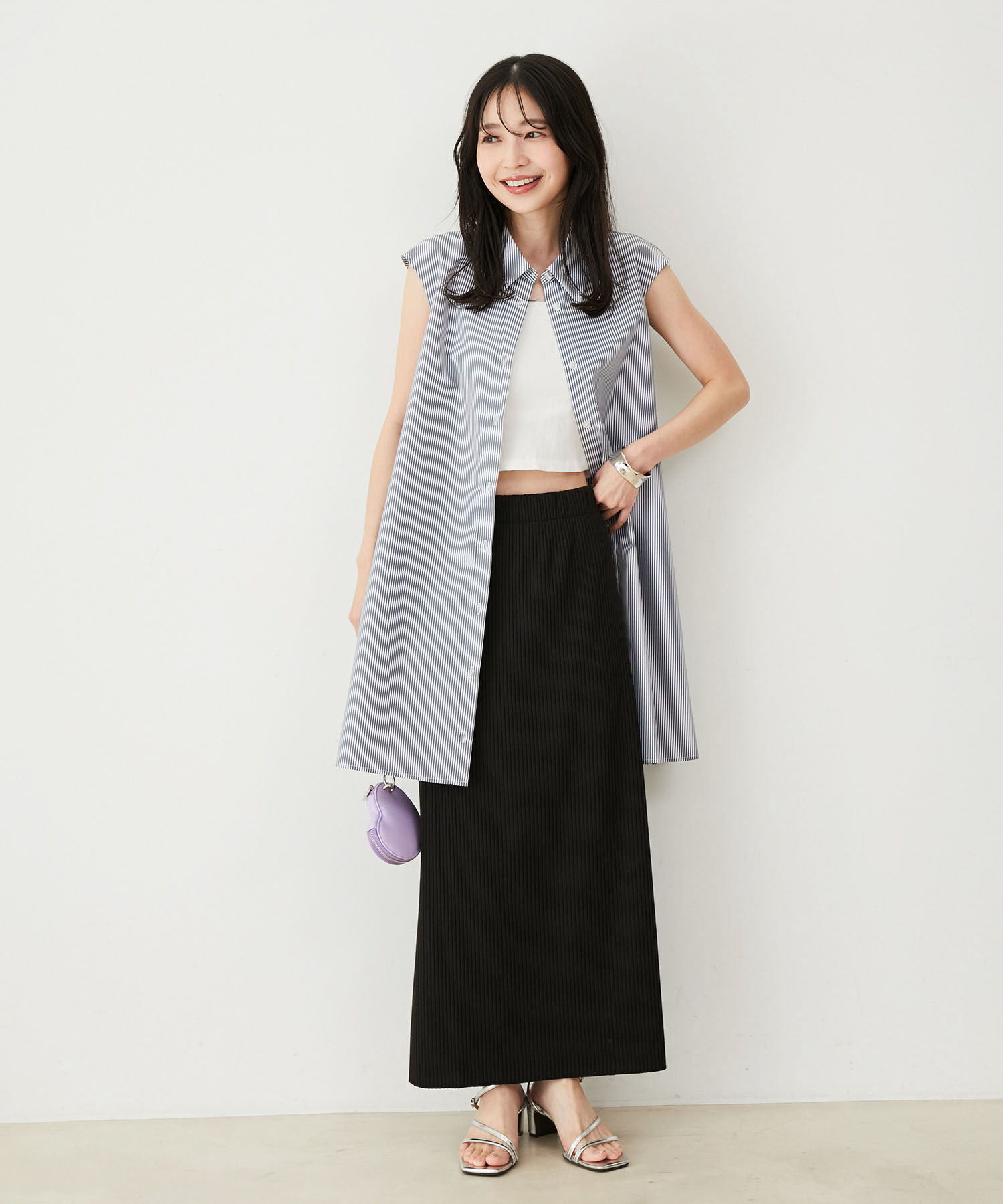 VIS「【洗える】【マルチWAY】ボレロ付きミニシャツワンピース」|その他|