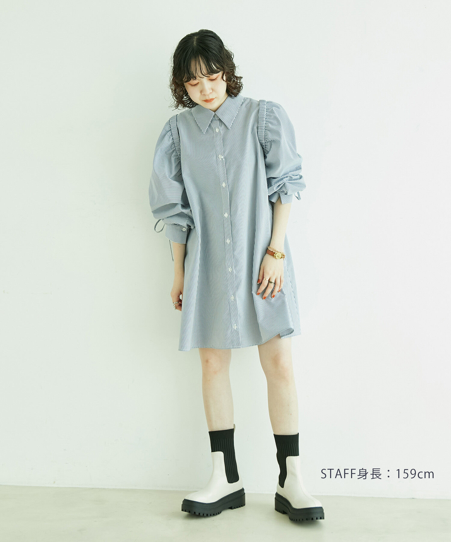 VIS「【洗える】【マルチWAY】ボレロ付きミニシャツワンピース」|その他|