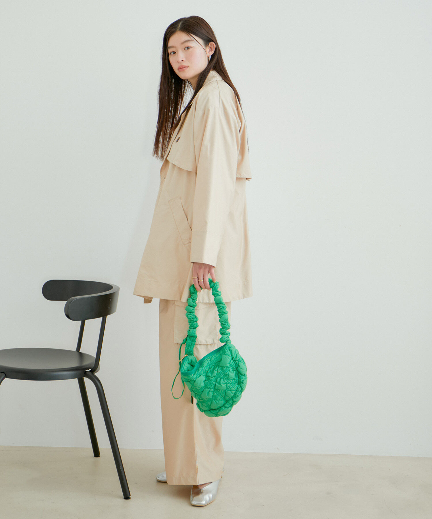 VIS「【セットアップ対応】マルチWAYミドル丈ジレトレンチコート」|トレンチコート|