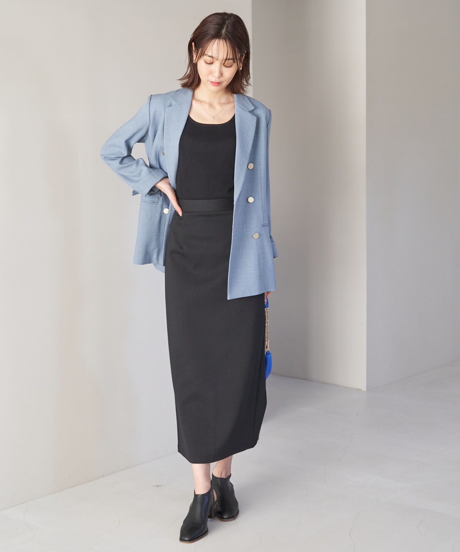 Rope&rsquo;Picnic「UVカット・洗濯機OK/スクエアネックニットタンクトップ」|タンクトップ|