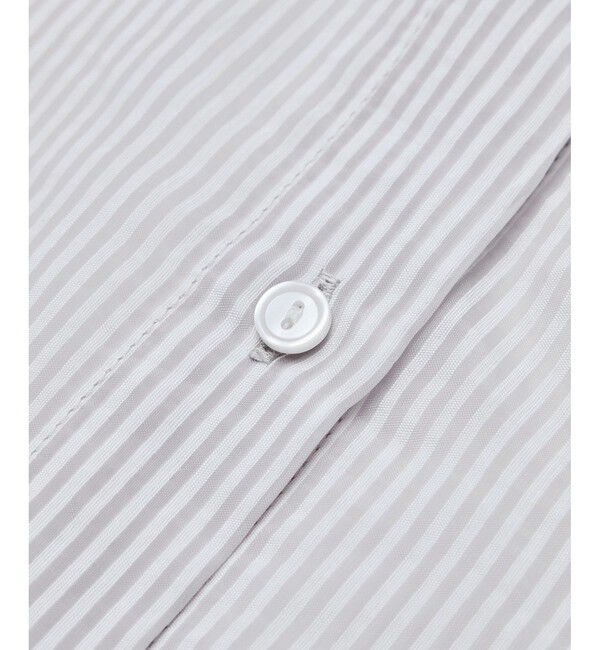 Rope&rsquo;Picnic「着丈が選べるバンドカラーストライプシアーシャツ」|シャツ・ブラウス|