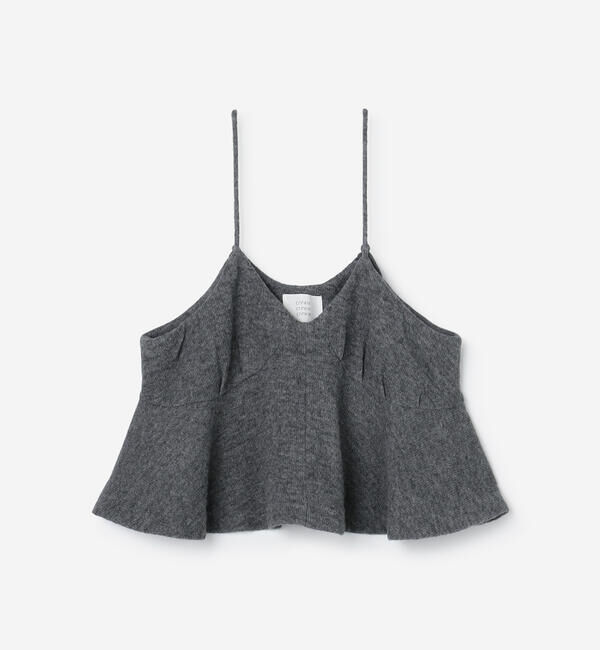  「crinkle crinkle crinkle | ウールミックス ランジェリーキャミソール WOMEN」|ニット・セーター|GREY