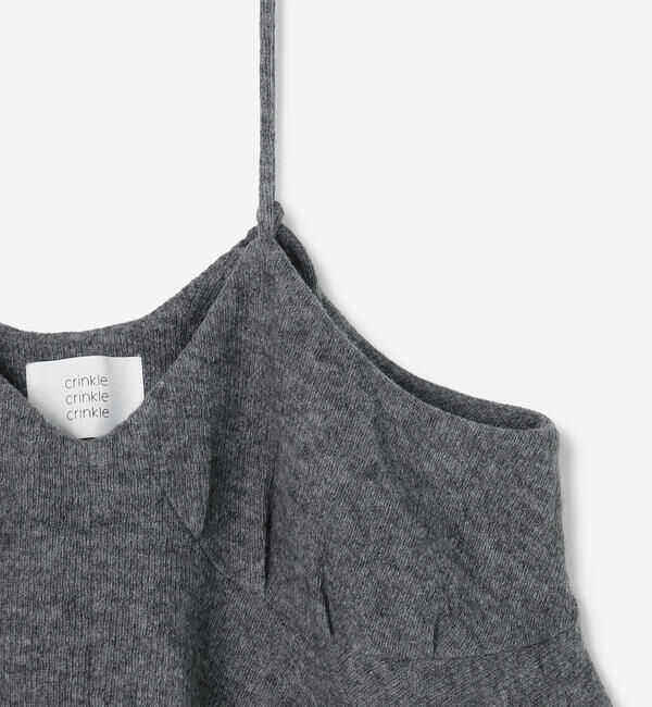 「crinkle crinkle crinkle | ウールミックス ランジェリーキャミソール WOMEN」|ニット・セーター|