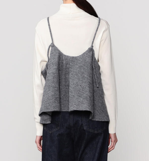  「crinkle crinkle crinkle | ウールミックス ランジェリーキャミソール WOMEN」|ニット・セーター|