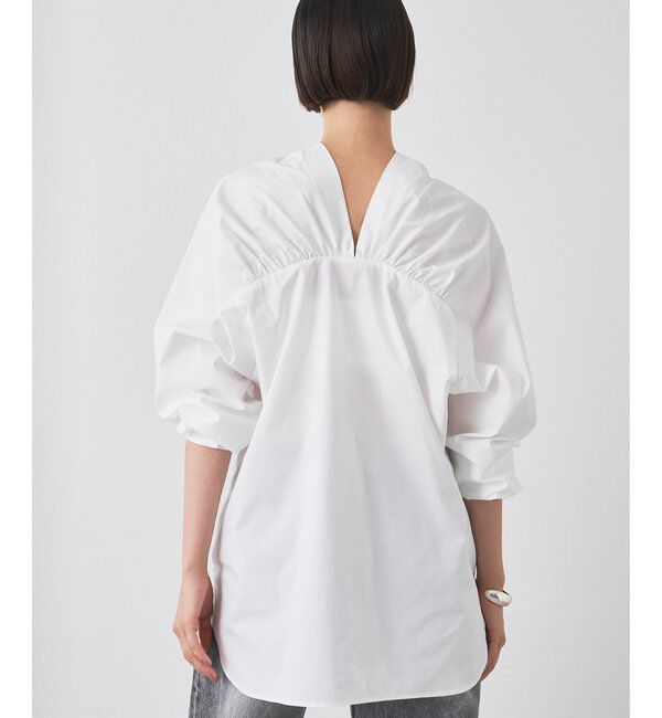  「Vネックギャザーブラウス」|シャツ・ブラウス|