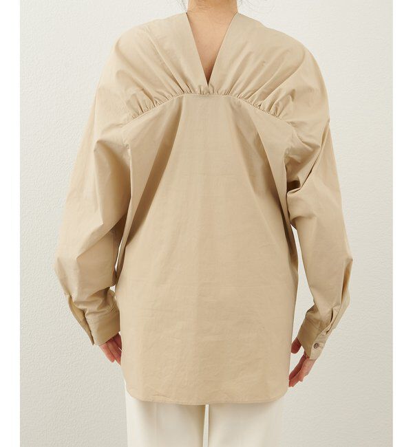  「Vネックギャザーブラウス」|シャツ・ブラウス|