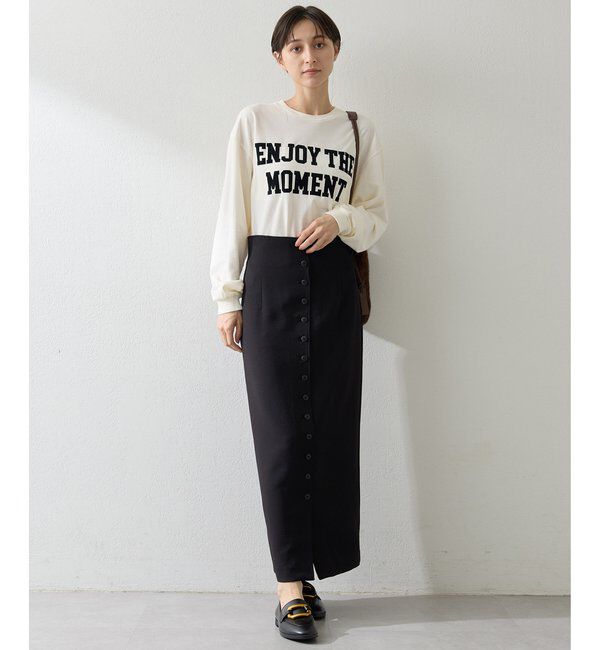  「フロッキープリントロングTシャツ」|Tシャツ・カットソー|