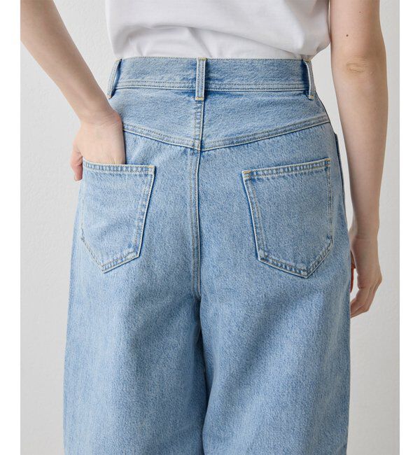 THE PAUSE「【THE PAUSE】ハイウエストカーブデニムパンツ」|チノ|