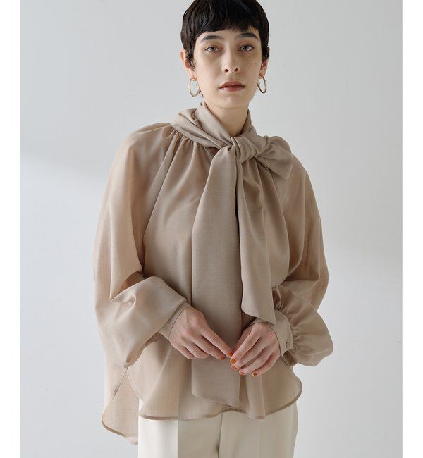  「ボウタイブラウス」|シャツ・ブラウス|ベージュ
