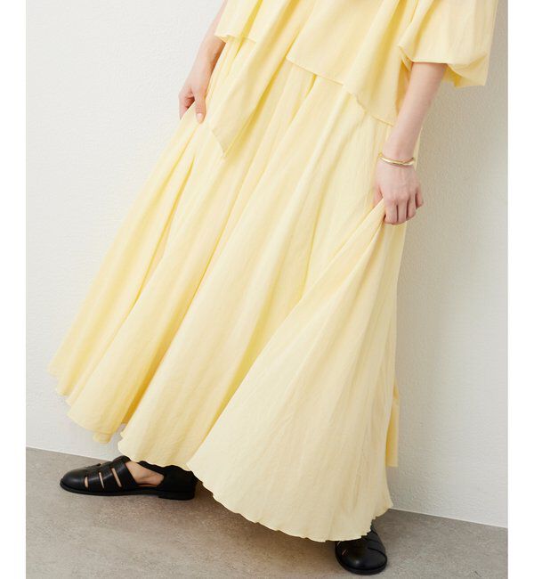  「製品染めカラースカート」|スカート|