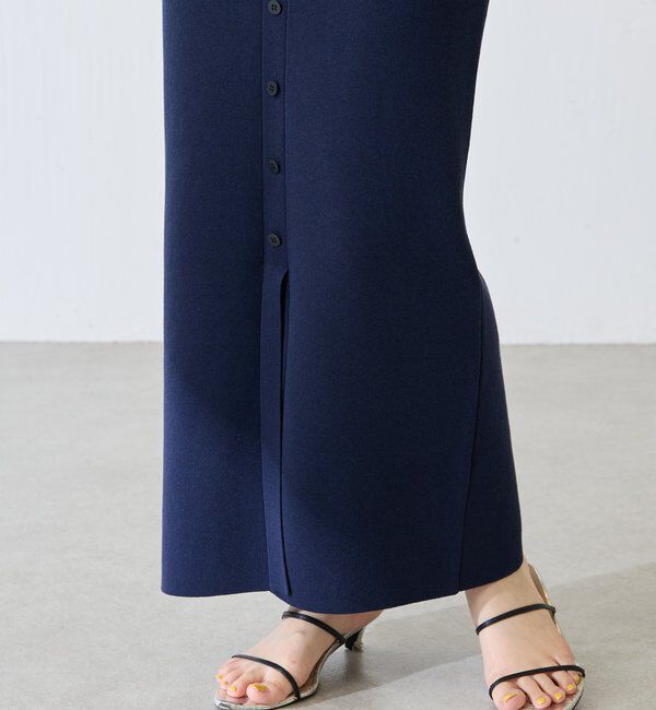  「【前後2WAY】センターボタンニットスカート」|スカート|