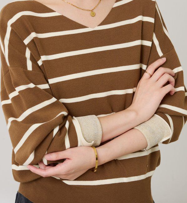  「ドルマン2WAYニット」|ニット・セーター|ブラウン