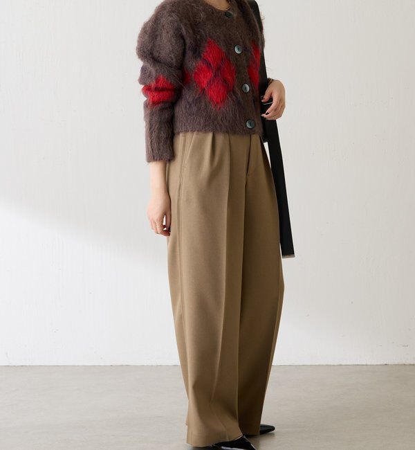  「	アーガイルシャギーカーディガン」|ニット・セーター|