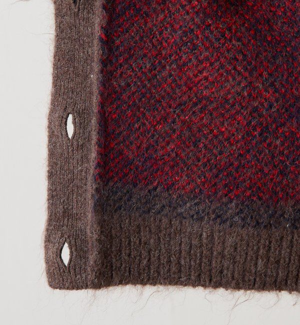  「	アーガイルシャギーカーディガン」|ニット・セーター|