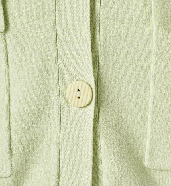  「【襟は取り外し可能】オープンカラーニットカーディガン」|ニット・セーター|