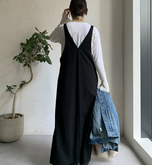  「【新色追加/前後2WAYで着られる】深Vワンピース」|ワンピース|