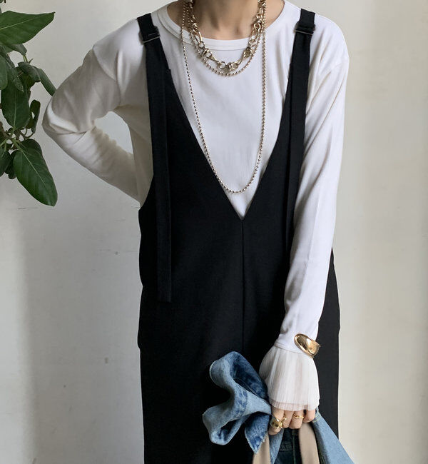  「【新色追加/前後2WAYで着られる】深Vワンピース」|ワンピース|