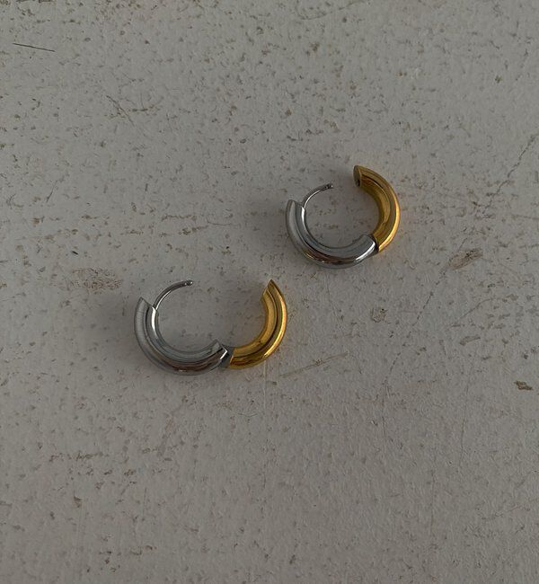  「【インフルエンサー SAKURA企画】アレルギー対応 mixカラーフープピアス」|ピアス|