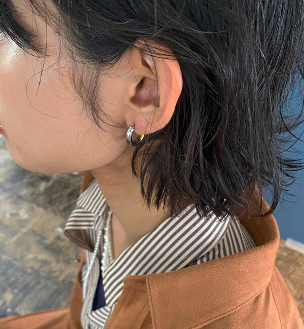  「【インフルエンサー SAKURA企画】アレルギー対応 mixカラーフープピアス」|ピアス|