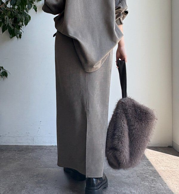  「スウェードダンボールIラインスカート」|スカート|