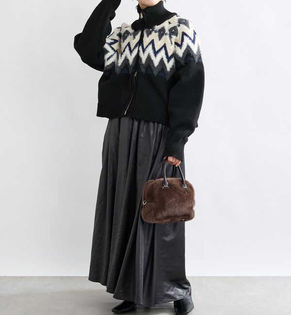  「【上品な光沢感】グロッシーギャザースカート」|スカート|