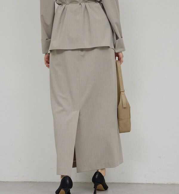  「【セットアップ対応】梳毛ストレッチタイトスカート」|スカート|