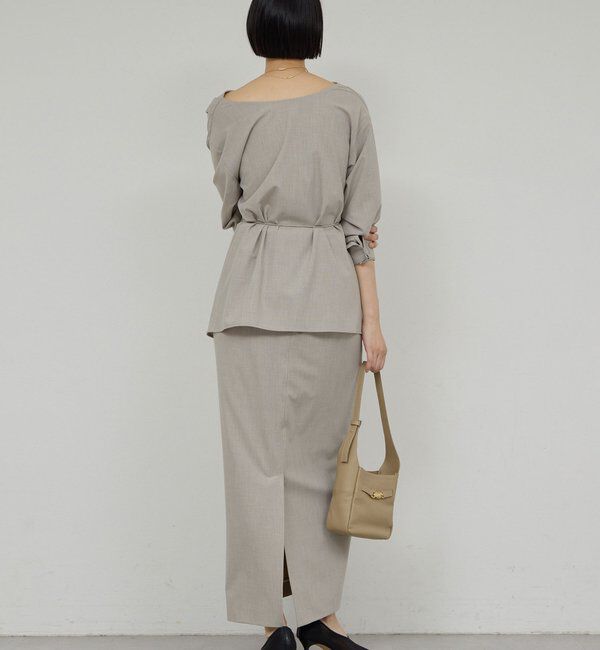  「【セットアップ対応】梳毛ストレッチタイトスカート」|スカート|