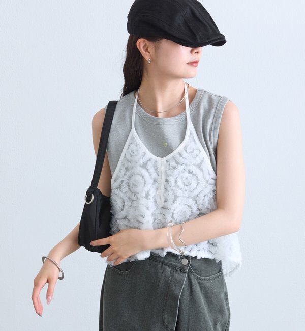  「チュールフラワービスチェ」|シャツ・ブラウス|