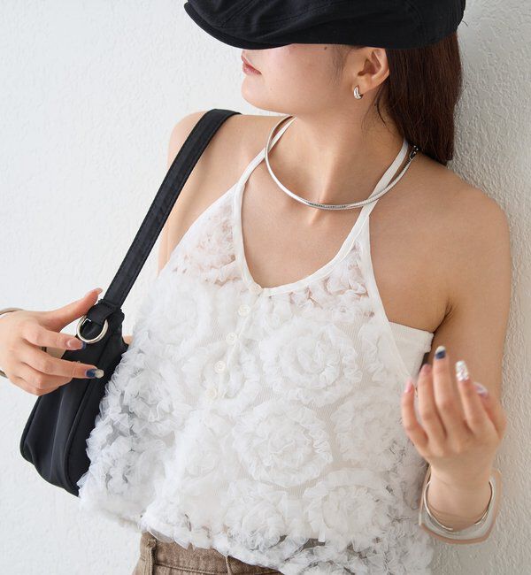  「チュールフラワービスチェ」|シャツ・ブラウス|