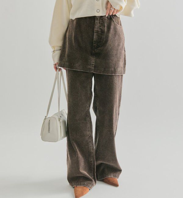  「レイヤードコーデュロイパンツ」|チノ|