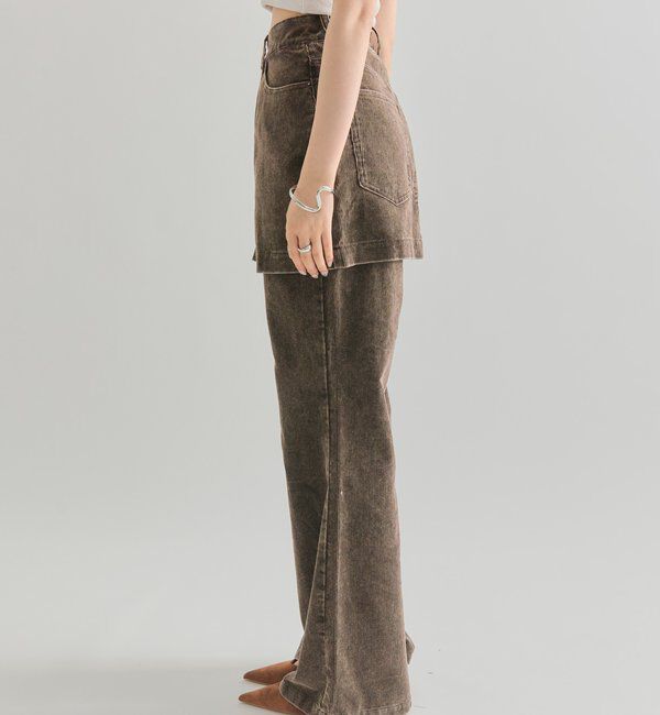  「レイヤードコーデュロイパンツ」|チノ|