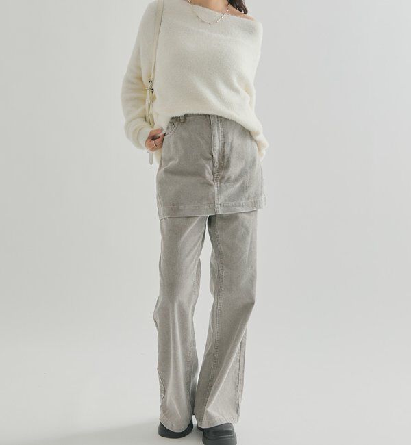  「レイヤードコーデュロイパンツ」|チノ|